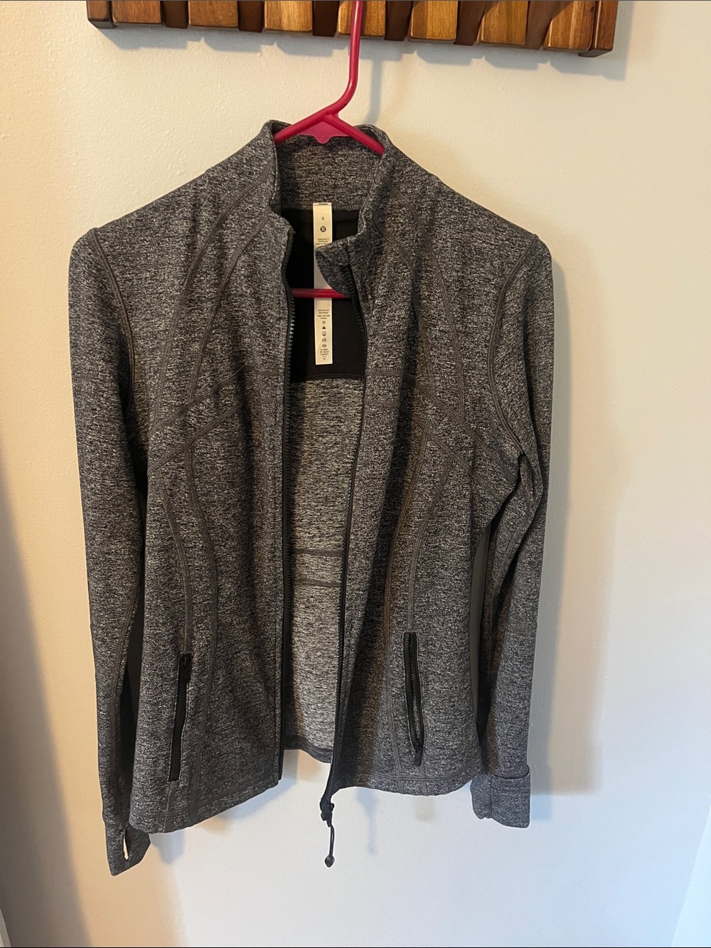 lululemon athletica Women's Heather Charcoal Zip-Up Jacket